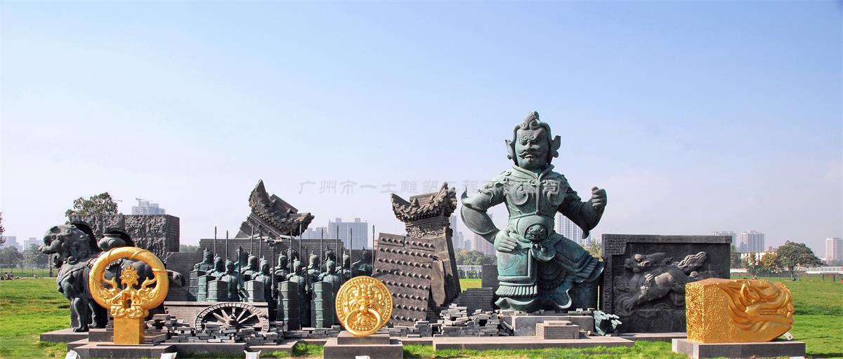 1484039193675886.jpg 《日落大明宮NO.2》西安市大明宮國家遺址公園 尺寸18米×6.5米×6.1米 材料 花崗巖 鑄銅 金箔c.jpg